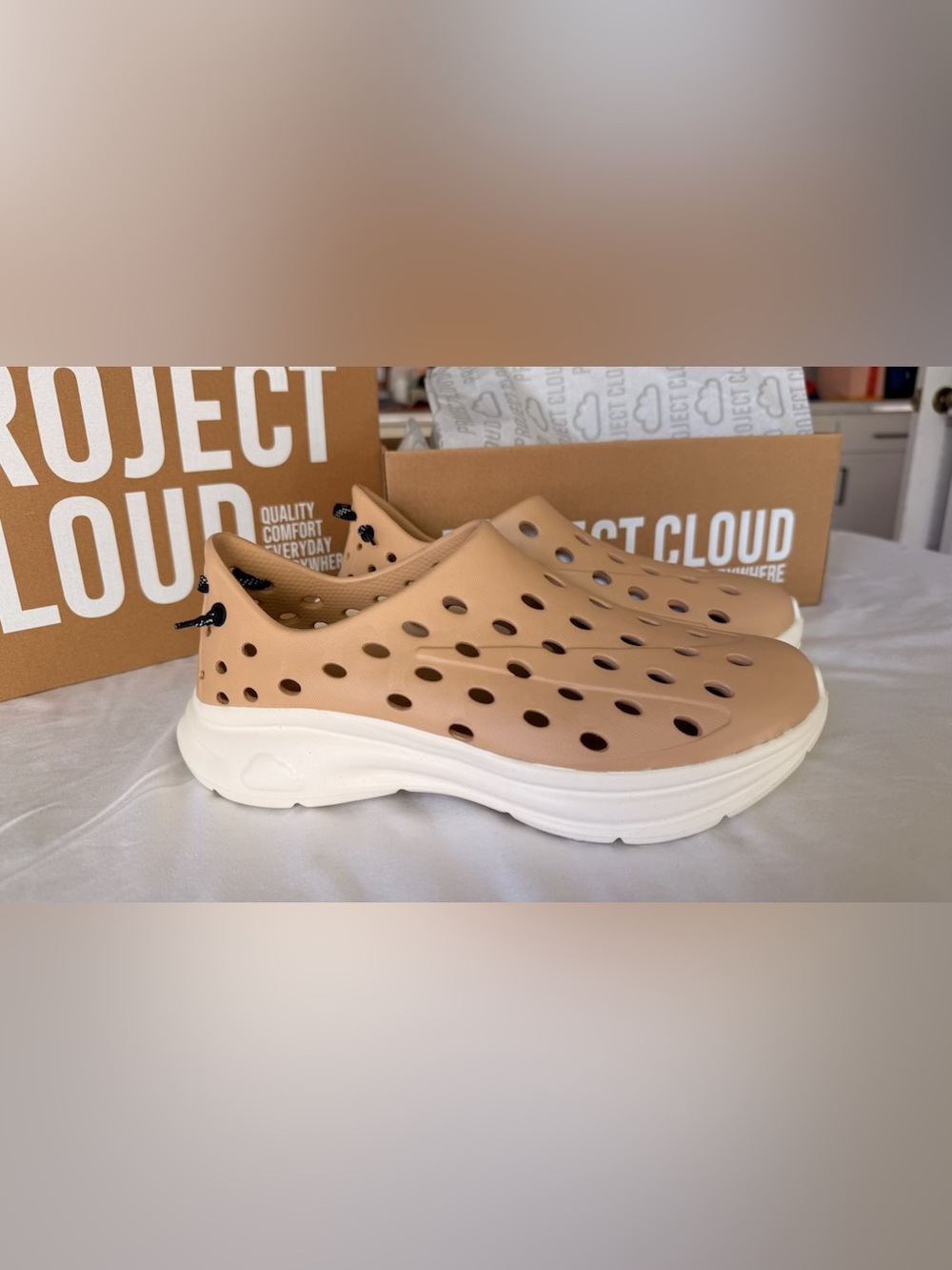Project Cloud Recharge Camel Tan Comfort Clogs Women's Size 8 New In Box